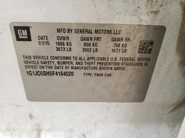 2015 CHEVROLET SONIC LT 1G1JC6SH5F4164520