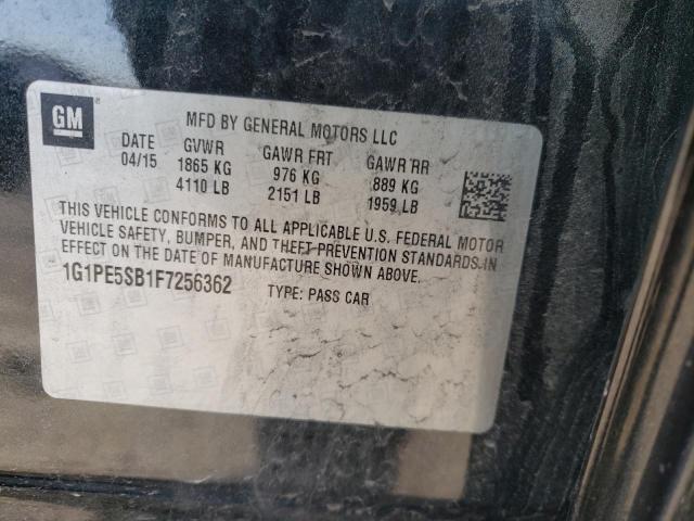 2015 CHEVROLET CRUZE LT 1G1PE5SB1F7256362