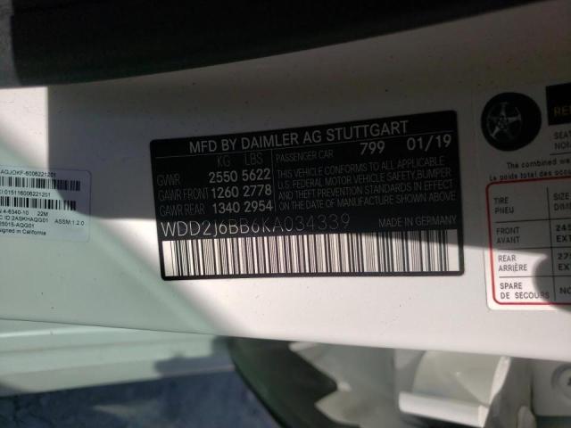 2019 MERCEDES-BENZ CLS AMG 53 WDD2J6BB6KA034339