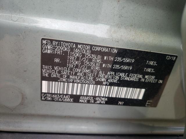 2019 TOYOTA RAV4 XLE P JTMC1RFV8KD506026