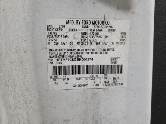 1FTMF1CM3BKD08274 Ford F150 2011. Фото: 9