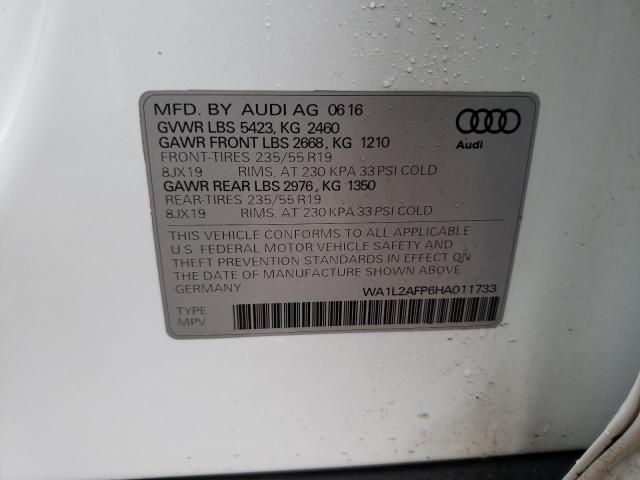 VIN WA1L2AFP6HA011733 2017 Audi Q5, Premium Plus no.10