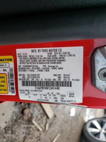 1FA6P8TH0F5341440 Ford Mustang 2015. Фото: 9