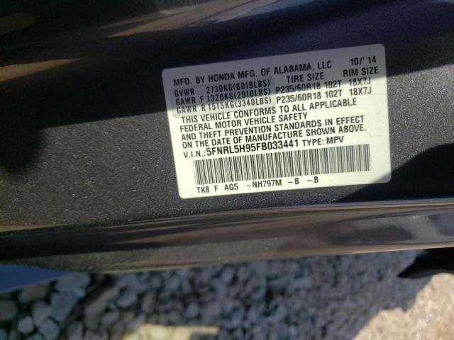 2015 HONDA ODYSSEY TO 5FNRL5H95FB033441