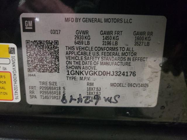 1GNKVGKD0HJ324176 Chevrolet Traverse L 2017. Фото: 9