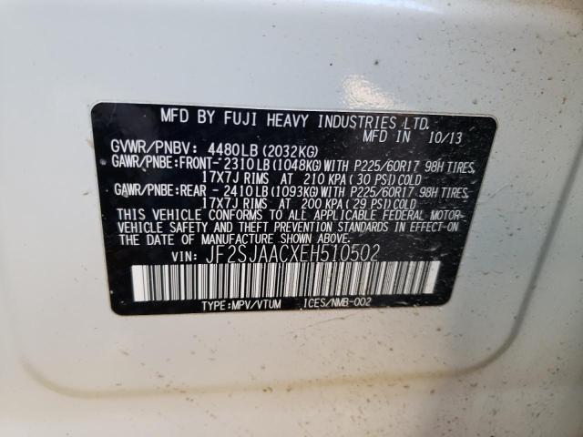 JF2SJAACXEH510502 Subaru Forester 2 2014. Фото: 9