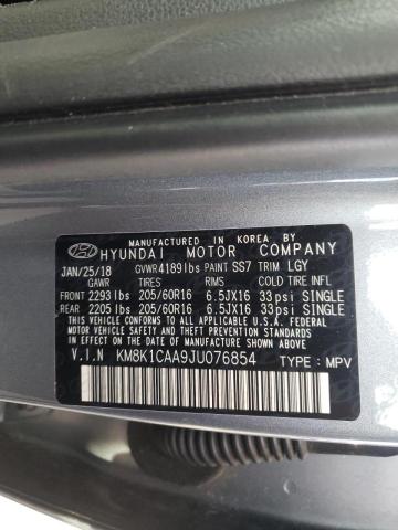 2018 HYUNDAI KONA KM8K1CAA9JU076854