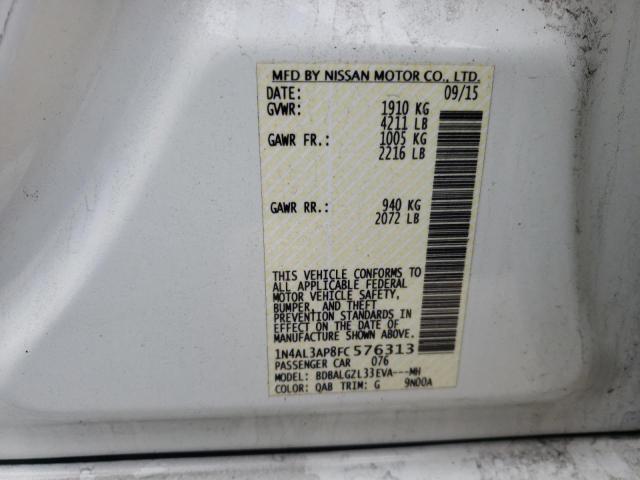 1N4AL3AP8FC576313 Nissan Altima 2.5 2015. Фото: 9
