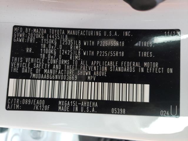 2022 TOYOTA COROLLA CR 7MUDAABG6NV003669