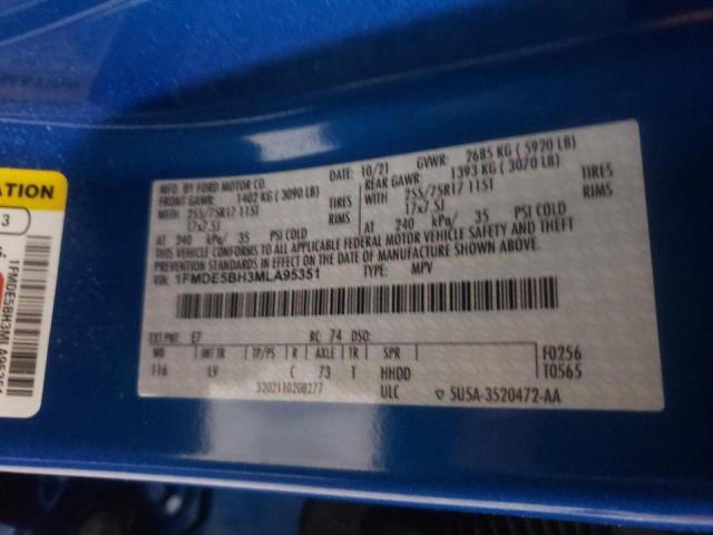 2021 FORD BRONCO BAS 1FMDE5BH3MLA95351