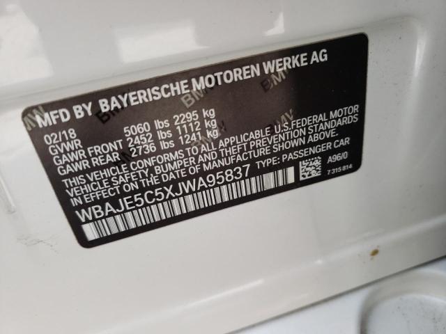 2018 BMW 540 I WBAJE5C5XJWA95837