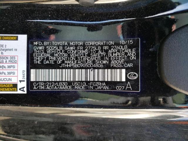 2016 LEXUS RC-F JTHHP5BC9G5004806