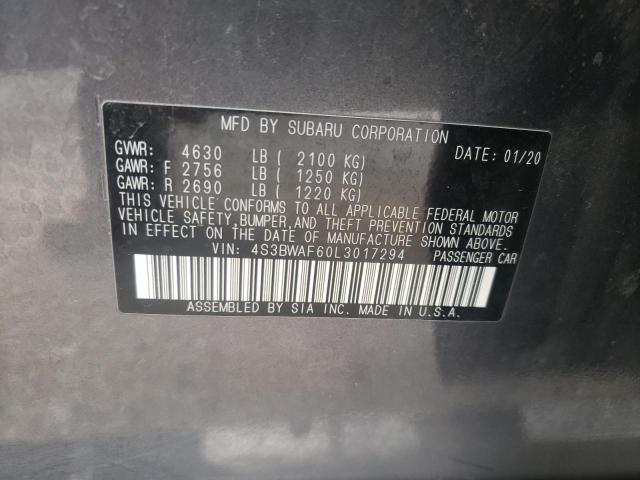 2020 SUBARU LEGACY SPO 4S3BWAF60L3017294