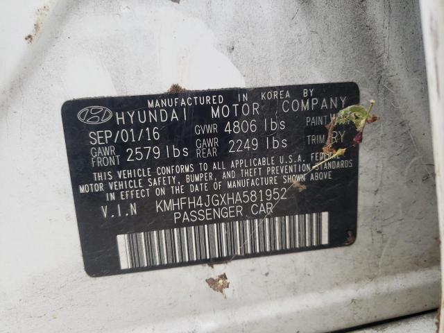 2017 HYUNDAI AZERA LIMI KMHFH4JGXHA581952