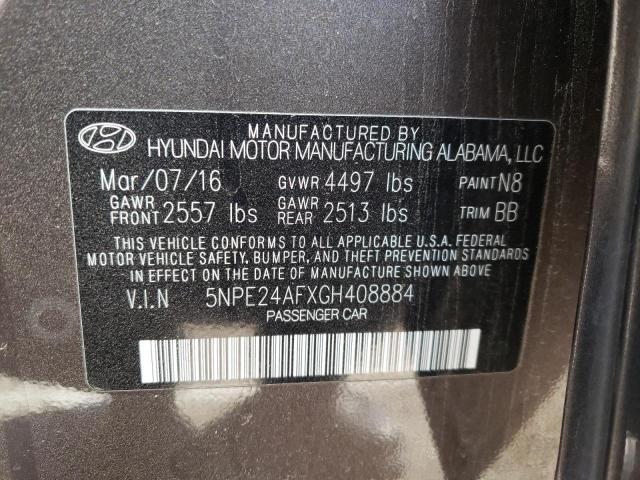 5NPE24AFXGH408884 Hyundai Sonata Se 2016. Фото: 9