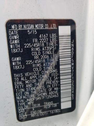 2015 NISSAN JUKE NISMO JN8DF5MV7FT250463