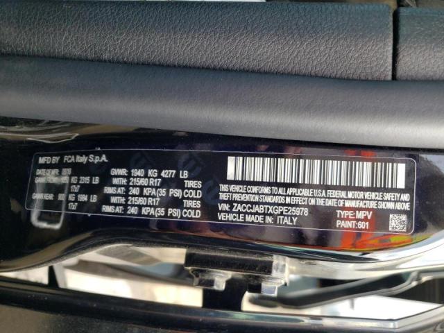 2016 JEEP RENEGADE L ZACCJABTXGPE25978