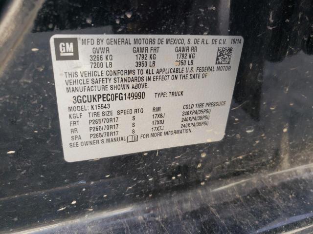 2015 CHEVROLET SILVRK1500 3GCUKPEC0FG149990