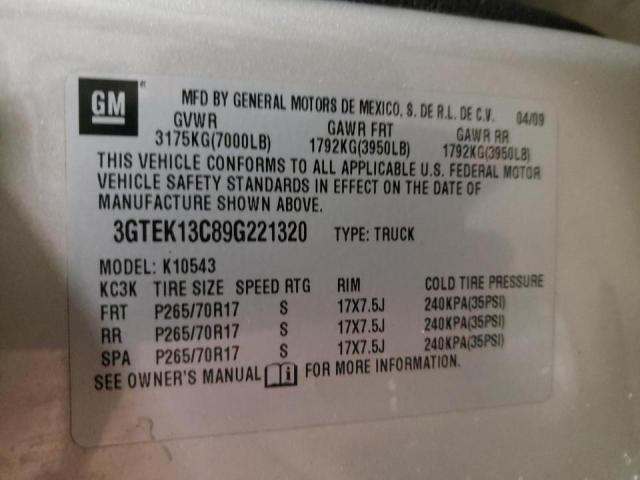 3GTEK13C89G221320 Gmc Sierra K15 2009. Фото: 9