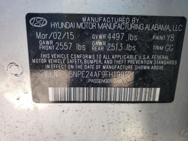 5NPE24AF9FH199121 Hyundai Sonata Se 2015. Фото: 9