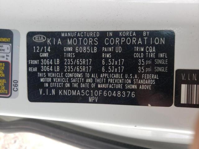 2015 KIA SEDONA L KNDMA5C10F6048376