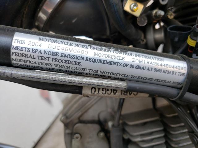 2004 DUCATI M600 ZDM1RA2K44B044290