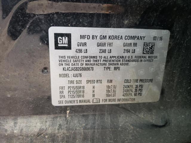 2016 BUICK ENCORE KL4CJASB2GB669670