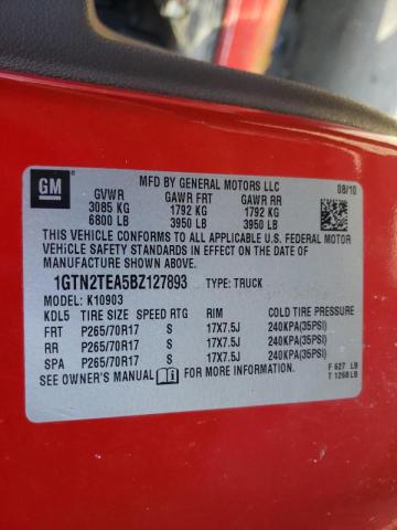1GTN2TEA5BZ127893 Gmc Sierra K15 2011. Фото: 9