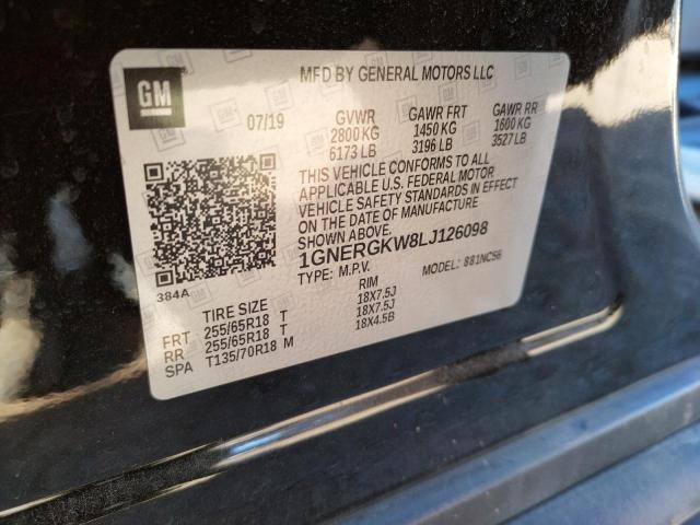 1GNERGKW8LJ126098 Chevrolet Traverse L 2020. Фото: 9