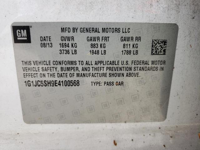1G1JC5SH9E4100568 Chevrolet Sonic Lt 2014. Фото: 9