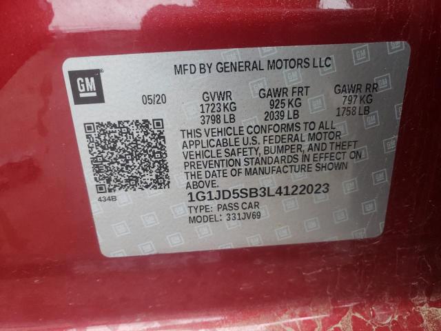 1G1JD5SB3L4122023 Chevrolet Sonic LT 10