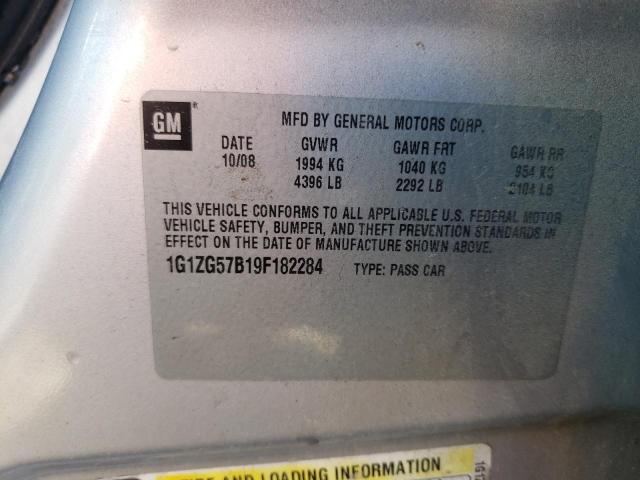 1G1ZG57B19F182284 Chevrolet Malibu Ls 2009. Фото: 9