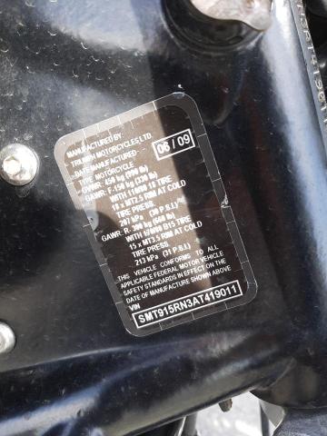 2010 TRIUMPH MOTORCYCLE SPEED MAST SMT915RN3AT419011