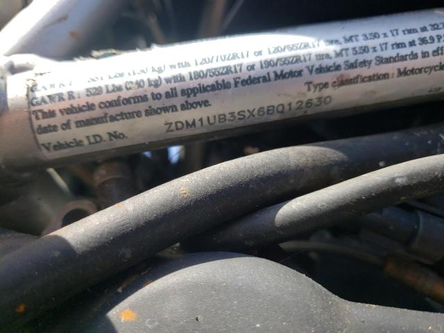 2006 DUCATI 749 ZDM1UB35X6B012630