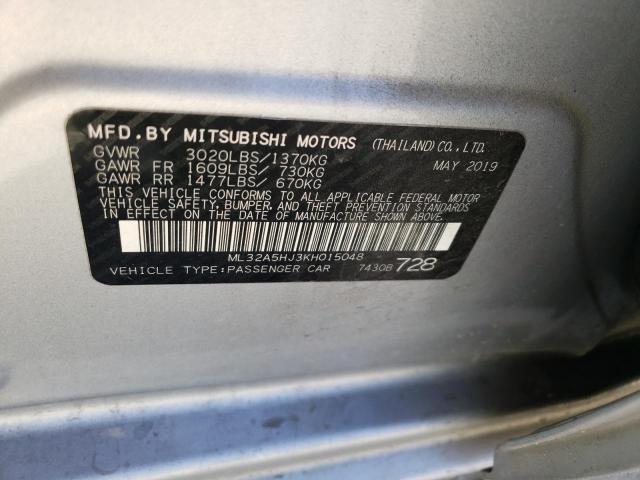 2019 MITSUBISHI MIRAGE LE ML32A5HJ3KH015048