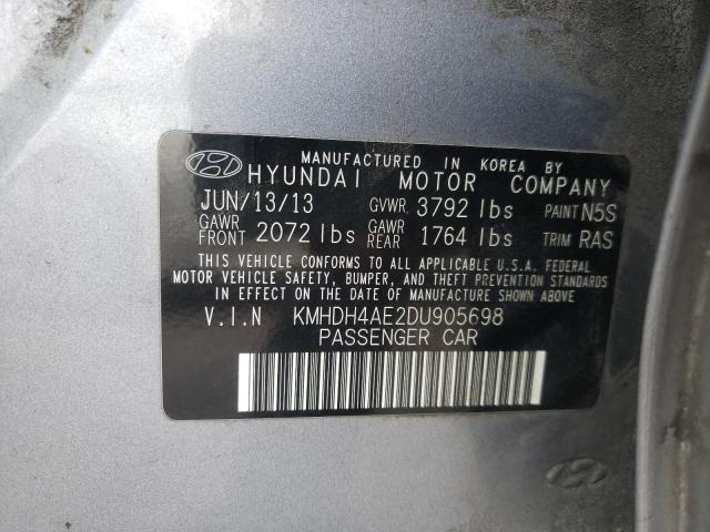 KMHDH4AE2DU905698 Hyundai Elantra Gl 2013. Фото: 9