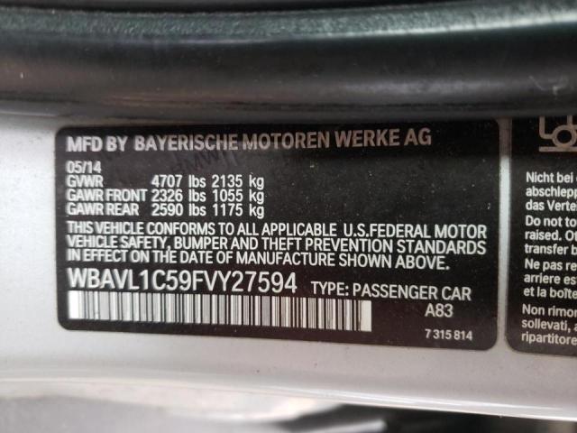 WBAVL1C59FVY27594 Bmw X1 Xdrive2 2015. Фото: 9