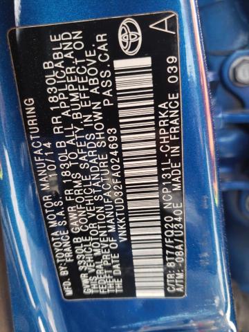 2015 TOYOTA YARIS VNKKTUD32FA024693