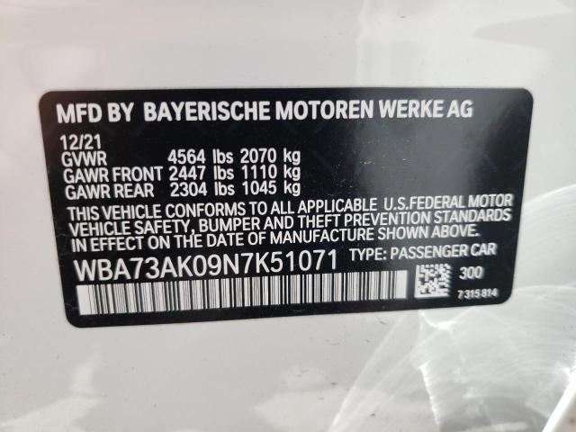 2022 BMW 228XI WBA73AK09N7K51071