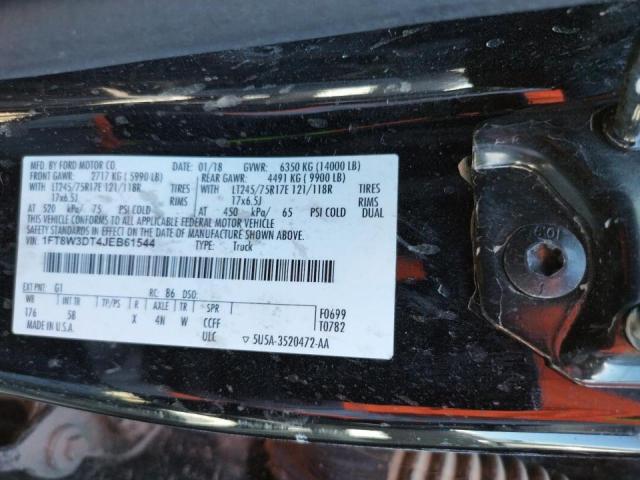 2018 FORD F350 SUPER 1FT8W3DT4JEB61544