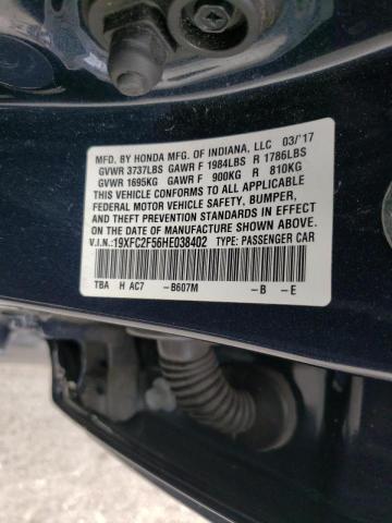 2017 HONDA CIVIC LX 19XFC2F56HE038402