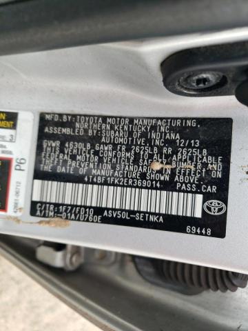 4T4BF1FK2ER369014 Toyota Camry L 2014. Фото: 9
