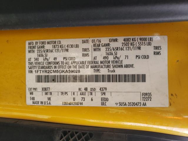 1FTYR2CM5GKA59028 Ford Transit T- 2016. Фото: 9