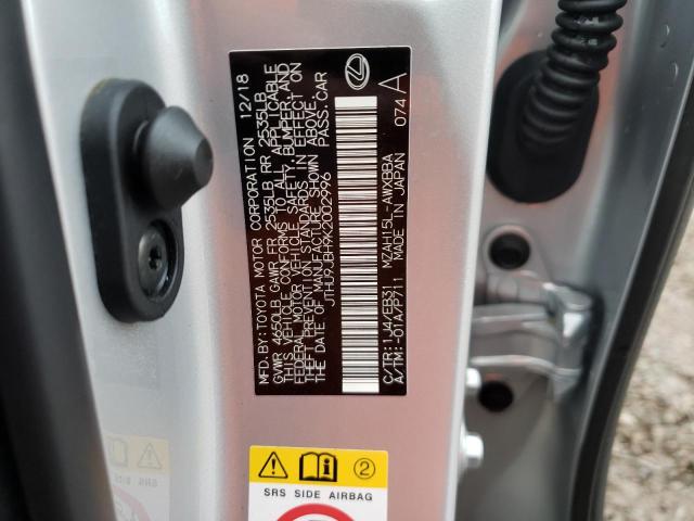 2019 LEXUS UX 250H JTHU9JBH9K2002996