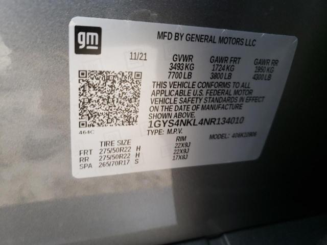 2022 CADILLAC ESCALADE E 1GYS4NKL4NR134010