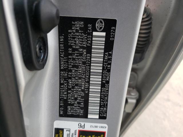 4T1BF1FK0CU012289 Toyota Camry Base 2012. Фото: 9