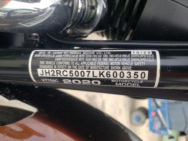 2020 HONDA VT750 C JH2RC5007LK600350