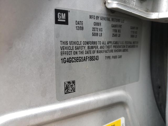 1G4GC5EG5AF188243 Buick Lacrosse C 2010. Фото: 9