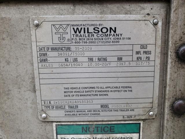 1W1UCN2K0AD538363 Wilson Trailer 2010. Фото: 9