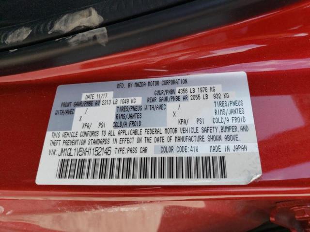 2017 MAZDA 6 TOURING JM1GL1V5XH1152146